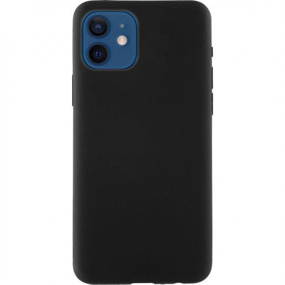 Чехол-накладка для iPhone 12 mini 5.4" силикон матовый чёрный