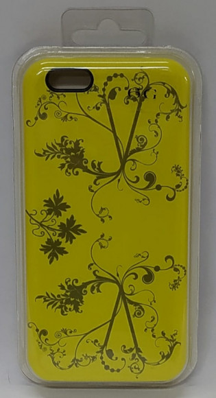 Накладка для iPhone 6/6s Silicone Case с рисунками, жёлтый