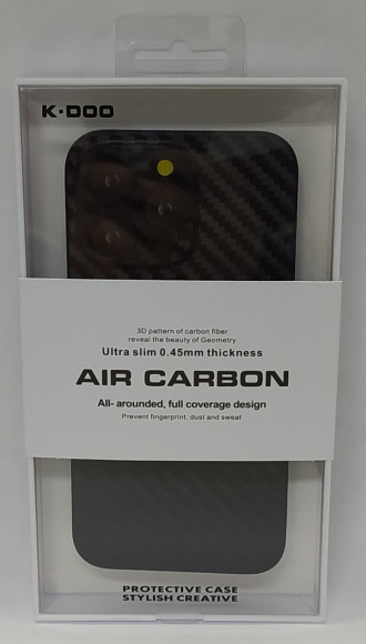 Накладка для iPhone 13 Pro 6.1" K-Doo Air Carbon пластик чёрная