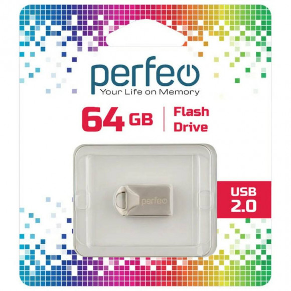 USB флеш накопитель Perfeo 64GB M10 металлический