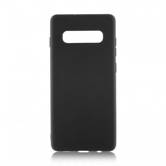 Чехол для Samsung Galaxy S10 силиконовый матовый чёрный