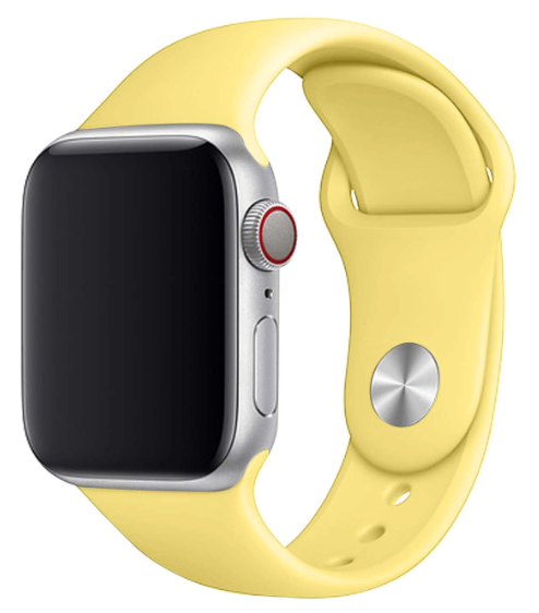 Сменный браслет силиконовая для Apple Watch 38mm желтый