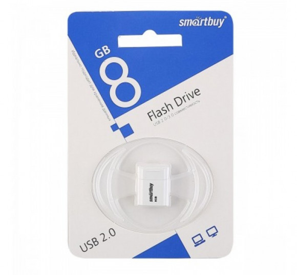 USB флеш накопитель Smartbuy 8GB Lara White (SB8GBLara-W)