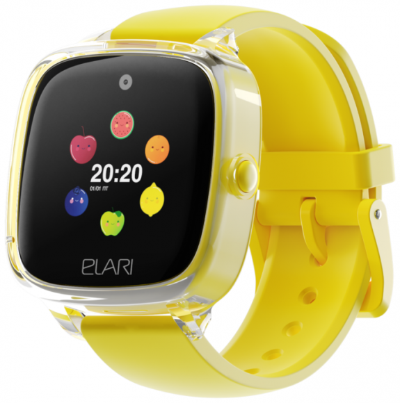 Детские часы Elari KidPhone Fresh (KP-F) 1.3"/240x240/480mAh/72ч/Micro-SIM/2G/BT3.0/0.3Мп желтые