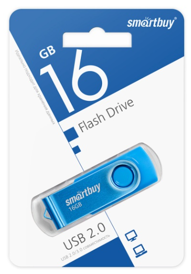 USB флеш накопитель Smartbuy 16GB Twist (SB016GB2TWB) синий