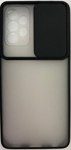 Накладка со шторкой камеры Samsung Galaxy A72 матовая черная