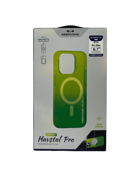 Чехол для iPhone 14 Pro Max Keephone Magsafe матовый, зеленый