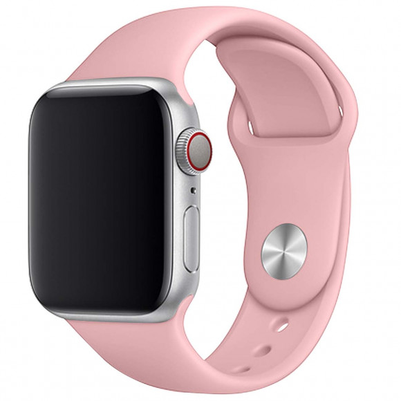 Сменный браслет силиконовая для Apple Watch 38mm светло- розовый