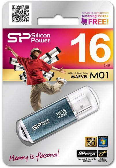 3.0 USB флеш накопитель Silicon Power 16GB Marvel M01 SP016GBUF3M01V1B синий
