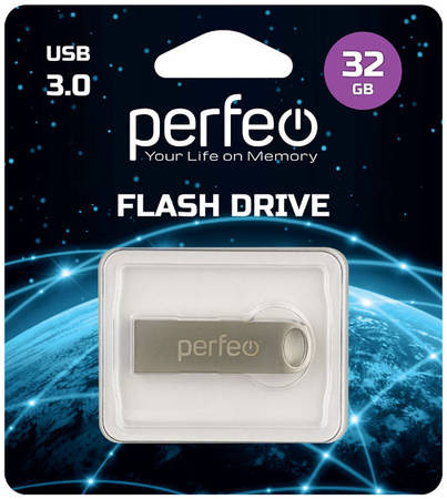 3.0 USB флеш накопитель Perfeo 32GB M08 металлическая
