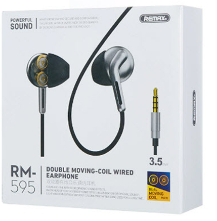 Стереонаушники с микрофоном Remax RM-595 1.2м серебристые