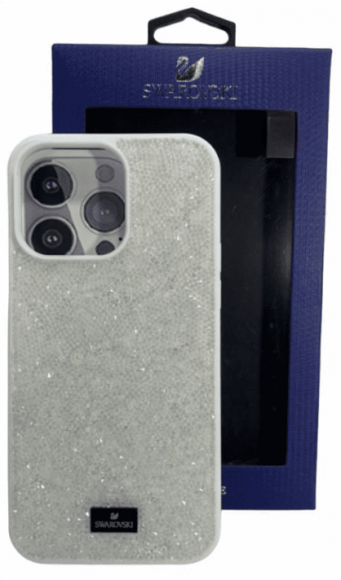 Накладка для iPhone 12 Pro Max 6.7" Swarovski белый