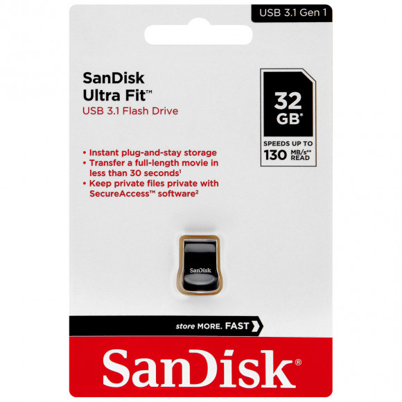 3.1 USB флеш накопитель SanDisk 32GB CZ430 Ultra Fit (SDCZ430-032G-G46)
