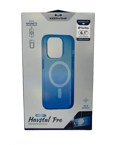 Чехол для iPhone 14 Pro Keephone Magsafe матовый, синий