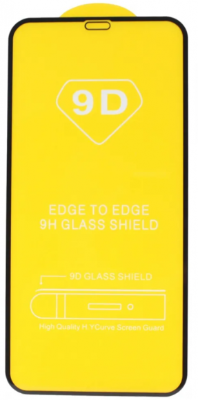 Защитное стекло для iPhone 12/12 Pro 6.1" 9D чёрное