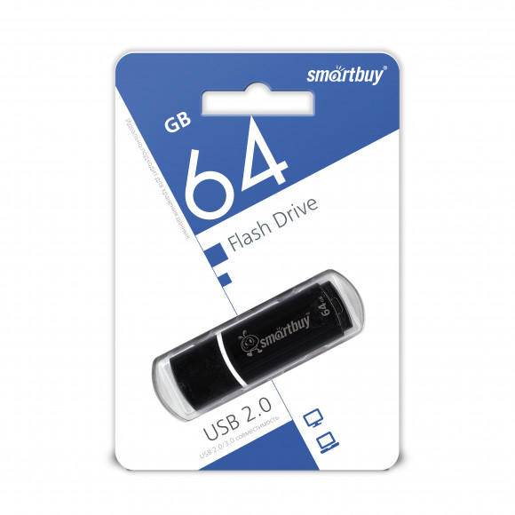 USB флеш накопитель Smartbuy 64GB Crown Black (SB64GBCRW-K)