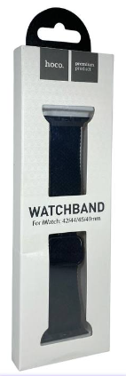 Сменный браслет тканевый Hoco WA05 для Apple Watch 42-44-45-49мм чёрный