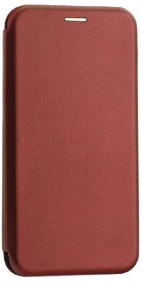 Чехол-книжка Xiaomi redmi 12C Fashion Case кожаная боковая бордовая