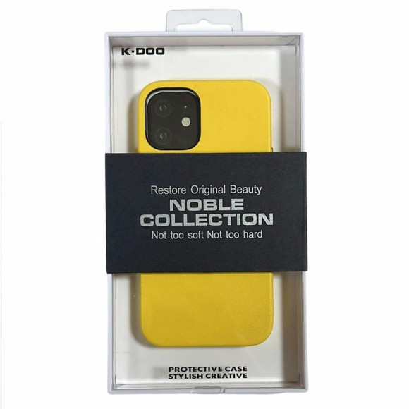 Чехол K-Doo Noble для iPhone 13 Pro из кожи желтого цвета