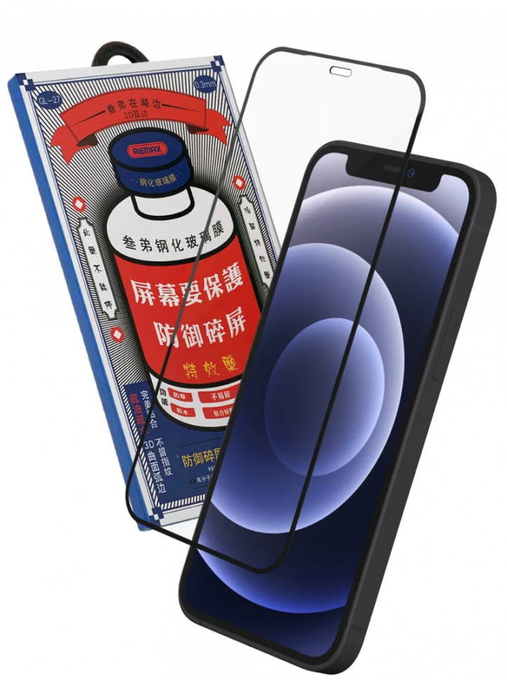 Защитное стекло для iPhone 12/12 Pro 6.1" Remax GL-27 3D чёрное