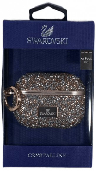 Чехол для AirPods Pro Swarovski розовое золото