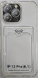 Чехол-накладка силикон тонкий с карманом под карту iPhone 13 Pro 6.1" прозрачная