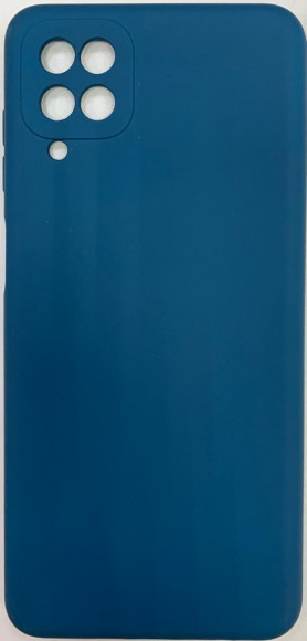 Накладка для Samsung Galaxy A22S Silicone cover без логотипа темно-синяя
