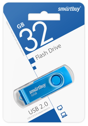 USB флеш накопитель Smartbuy 32GB Twist (SB032GB2TWB) синий