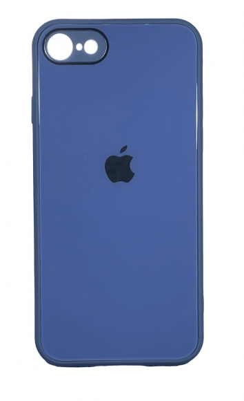 Чехол-накладка для iPhone 7/8 силикон (стеклянная крышка) лаванда