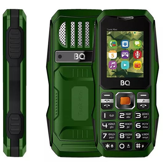 Мобильный телефон BQ Tank Mini (BQ-1842) 1.77"/128x160/1200mAh/Micro-SIM/2G/MicroSD до 16GB зеленый