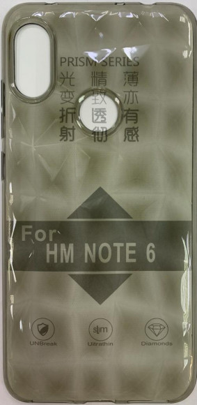 Накладка для Xiaomi Redmi Note 6 Pro силикон с тиснением кристалл в ассортименте