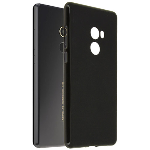 Чехол-накладка для Xiaomi Mi MIX 2 силикон матовый чёрный
