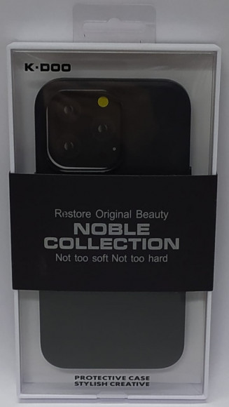 Накладка для iPhone 13 Pro K-Doo Noble кожаная чёрная