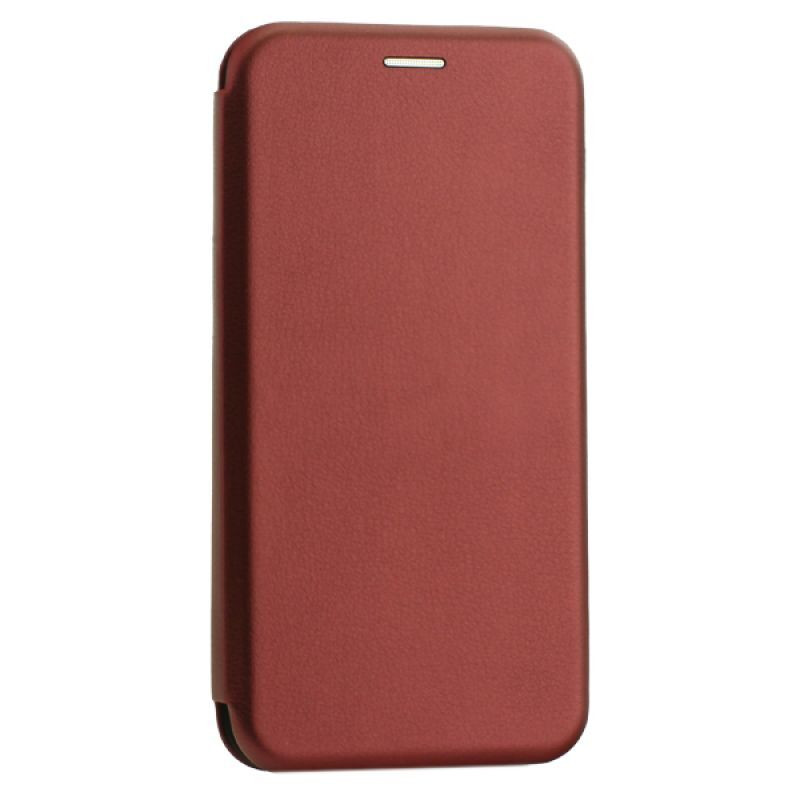 Чехол-книжка Samsung Galaxy M32 Fashion Case кожаная боковая малиновая
