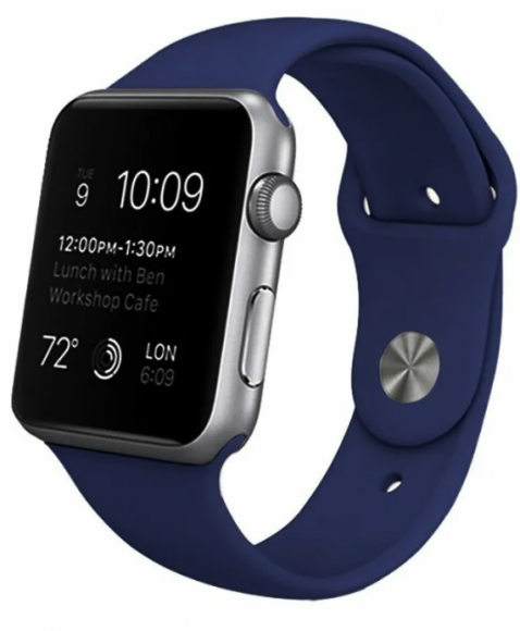 Сменный браслет силиконовая для Apple Watch 42mm темно-синий