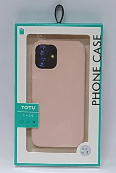 Накладка для iPhone 12 mini 5.4" TOTU Orl под кожу розовая