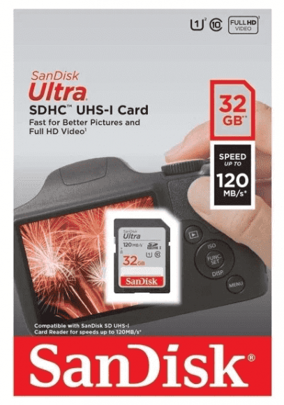 micro SDHC карта памяти SanDisk 32GB Class10 U1 A1 Ultra 120MB/s (SDSQUA4-032G-GN6MN)