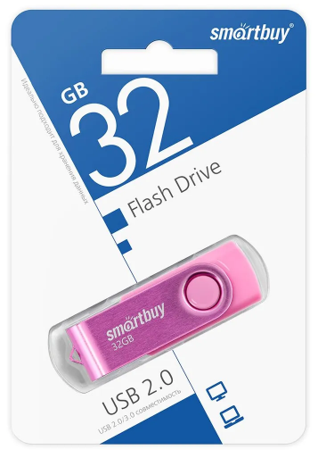 USB флеш накопитель Smartbuy 32GB Twist (SB032GB2TWP) розовый
