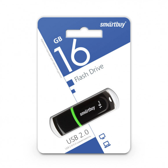 USB флеш накопитель Smartbuy 16GB Paean Black (SB16GBPN-K)