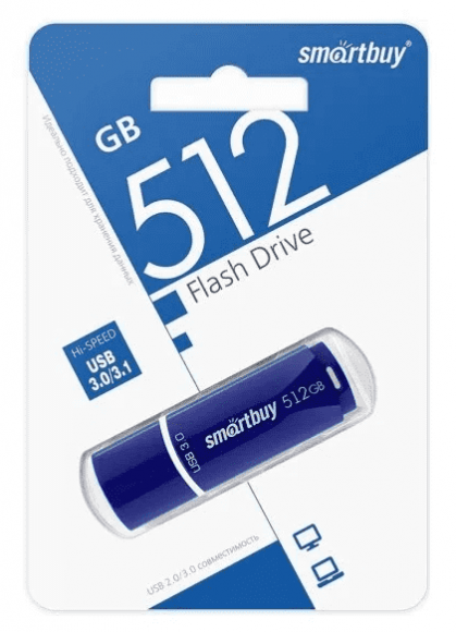 USB 3.0/3.1 накопитель Smartbuy 512 GB Crown Blue (SB512GBCRW-B)
