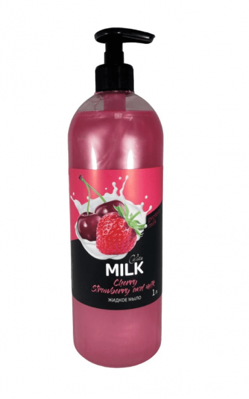 Жидкое мыло VitaMilk (вишня-клубника и молоко) 1000мл