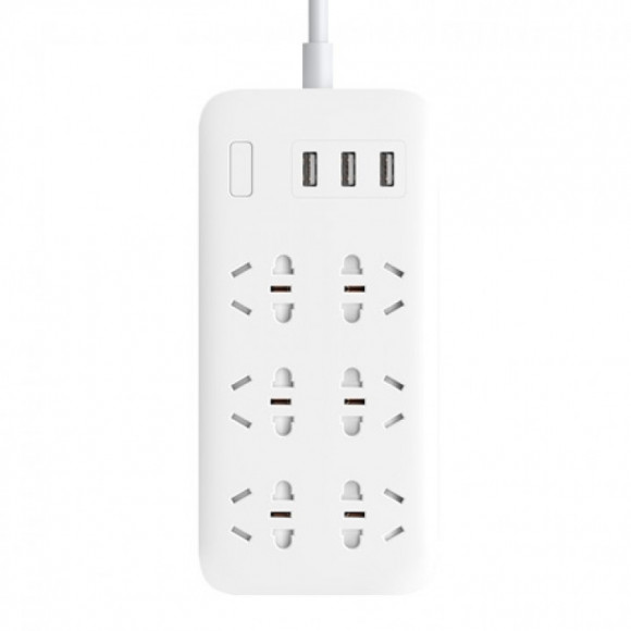 Сетевой адаптер Xiaomi Mi Power Strip 6 Sockets/3 USB Potrs (NRB4025CN) белый