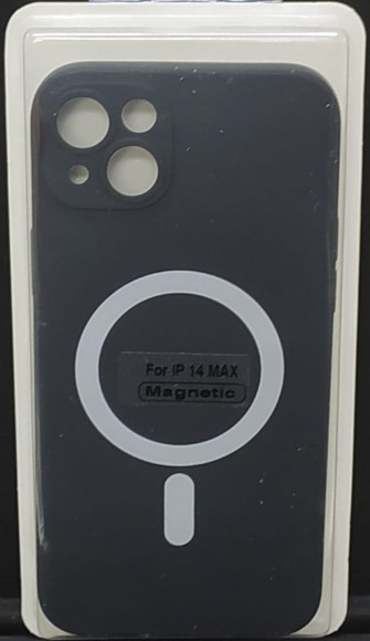 Накладка для iPhone 14 Max 6.7" Magsafe силикон черная