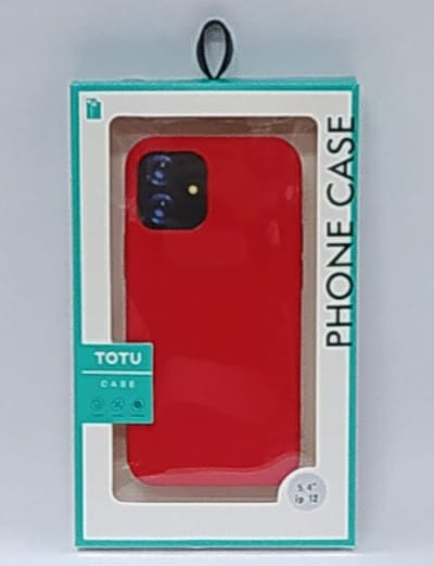 Накладка для iPhone 12 mini 5.4" TOTU Outstanding под кожу красная