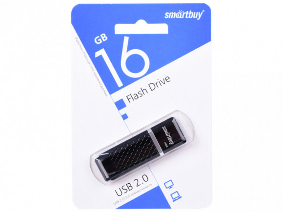 USB флеш накопитель Smartbuy 16GB Quartz Black (SB16GBQZ-K)