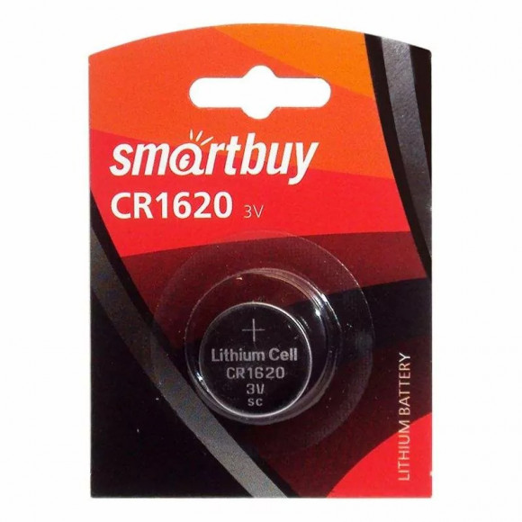 Литиевый элемент питания Smartbuy CR1620/1B (12/720) (SBBL-1620-1B)