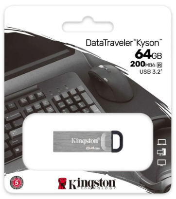 3.0/3.2 USB флеш накопитель Kingston DataTraveler Kyson 64GB (DTKN/32GB) металлическии