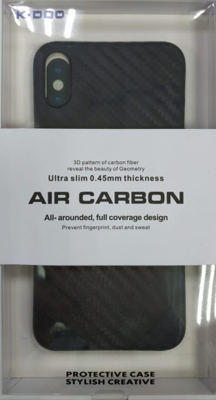 Накладка для iPhone XR K-Doo Air Carbon силикон черная