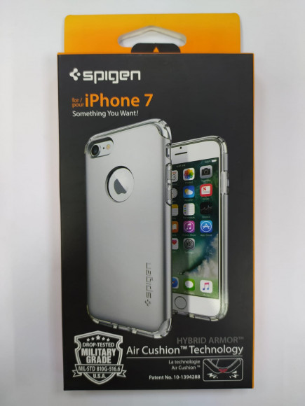 Чехол Spigen для iPhone 7 Hybrid Armor, серебристый (042CS20694)