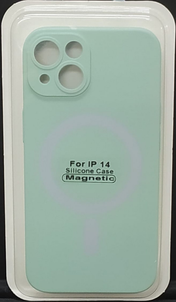Накладка для iPhone 14 6.1" Magsafe силикон бирюзовая